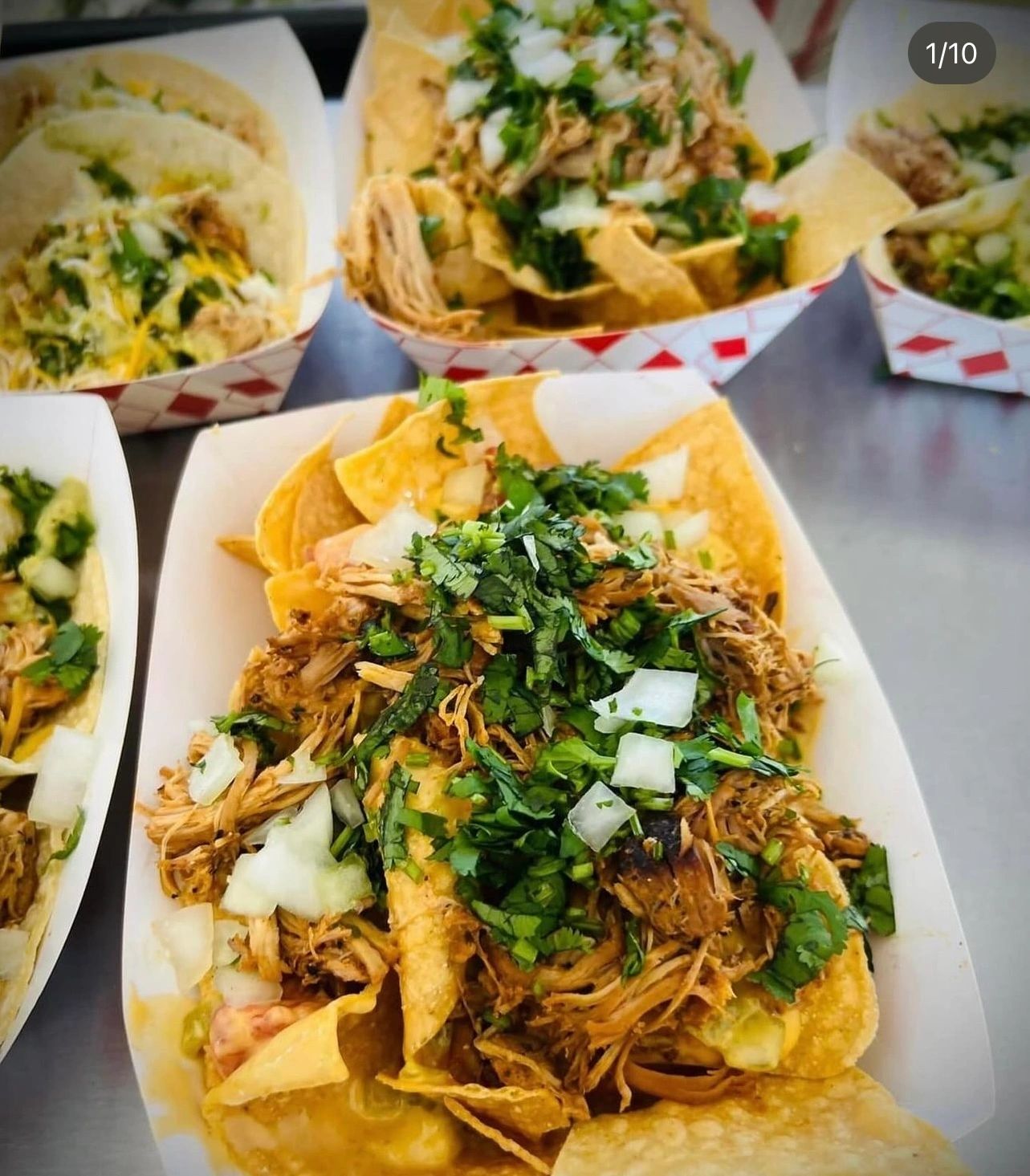 Freshly prepared tacos